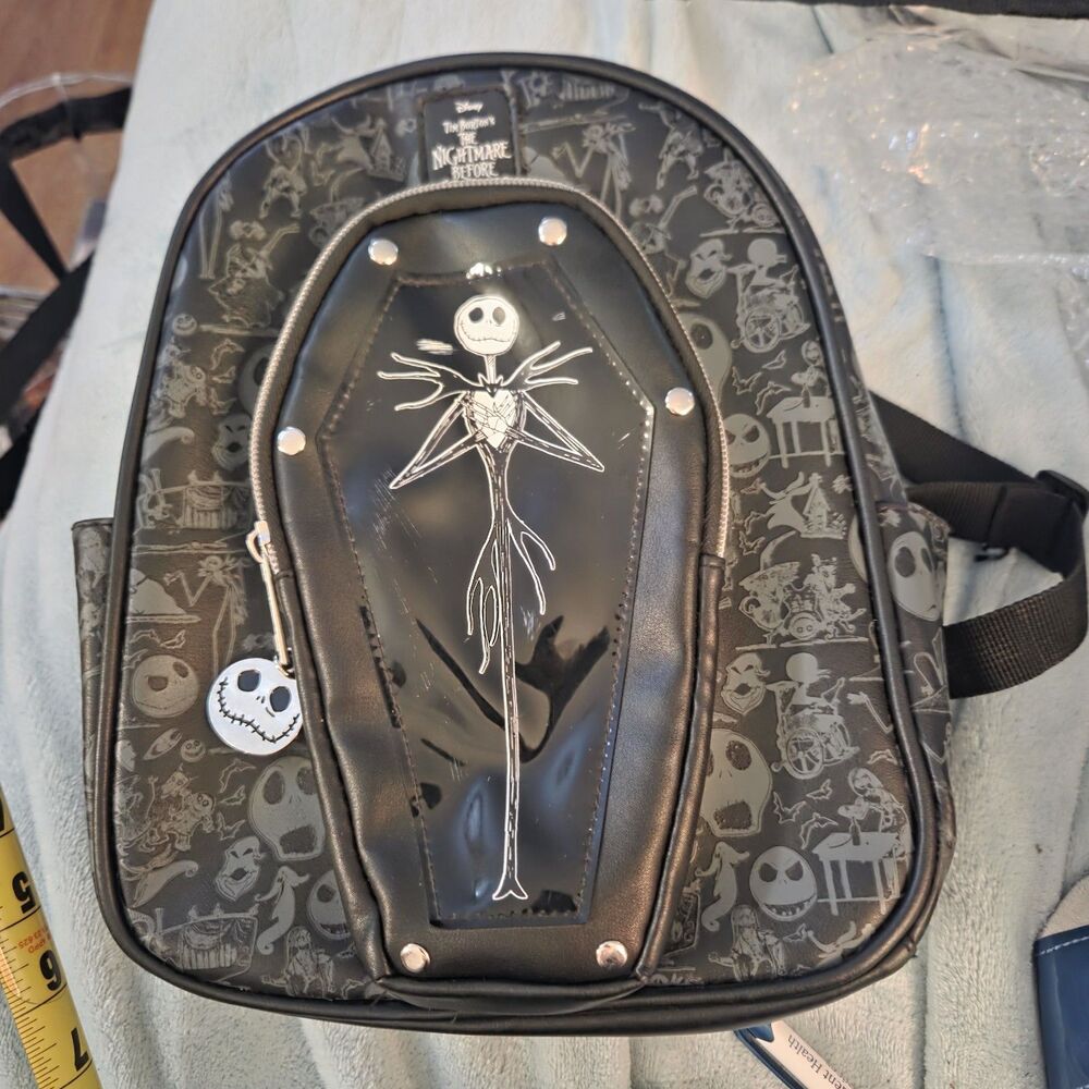 Disney Nightmare Before Christmas Jack Skellington Coffin Mini Backpack Bag